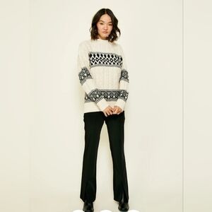 COPY - New Revolve X Line & Dot Fair Isle Cable Knit Chunky Oversized Sweater L…